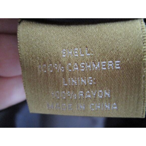 EUC! Katherine Kelly Black 100% Cashmere Button Up Long Coat Women Sz 14 - Picture 10 of 10